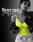 Neon Pop Body Suit- Lime