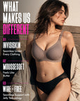 All weather Comfort T-Shirt Bra (V SHAPE) - Taupe