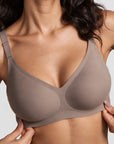 All weather Comfort T-Shirt Bra (V SHAPE) - Taupe