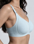 All weather Comfort T-Shirt Bra (V SHAPE) - Power Blue