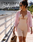 Open Bust Bodysuit - Nude