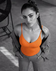 Neon Pop Body Suit- Orange
