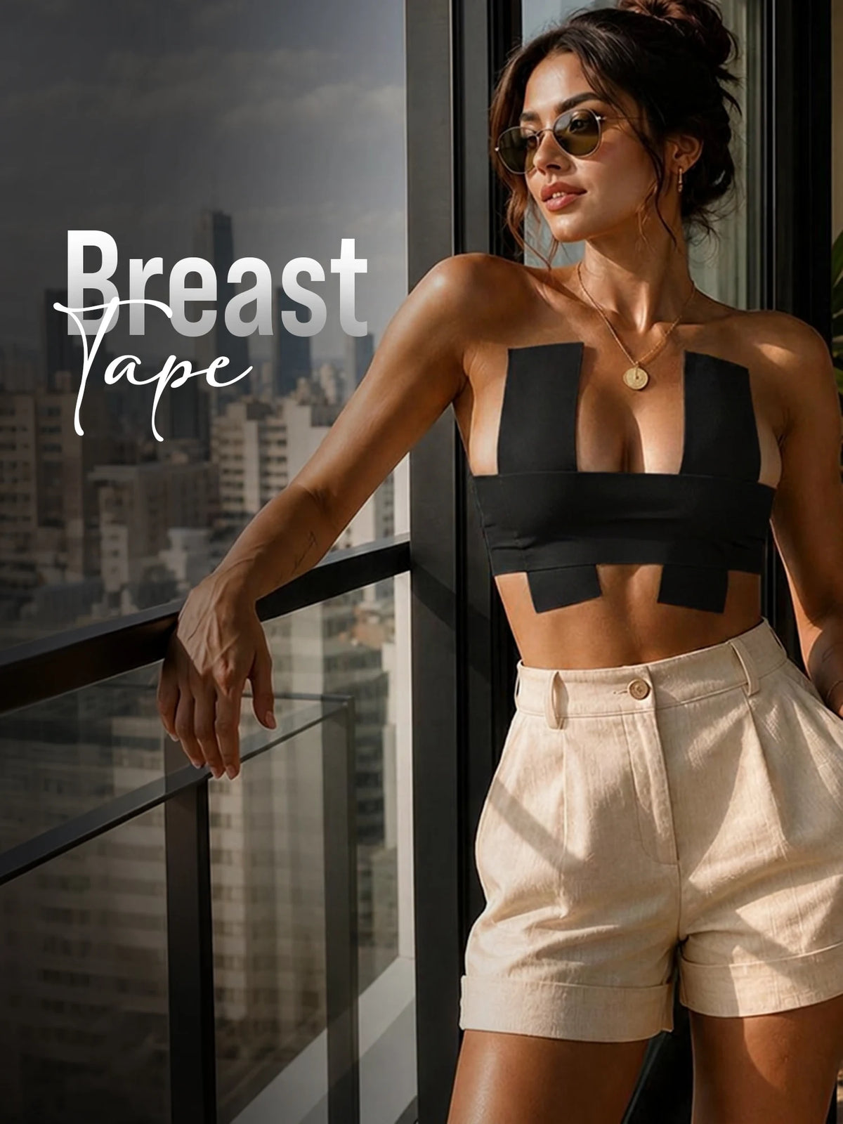 Breast Tape (Free Nipple Pasties) - Black 7.5 cm