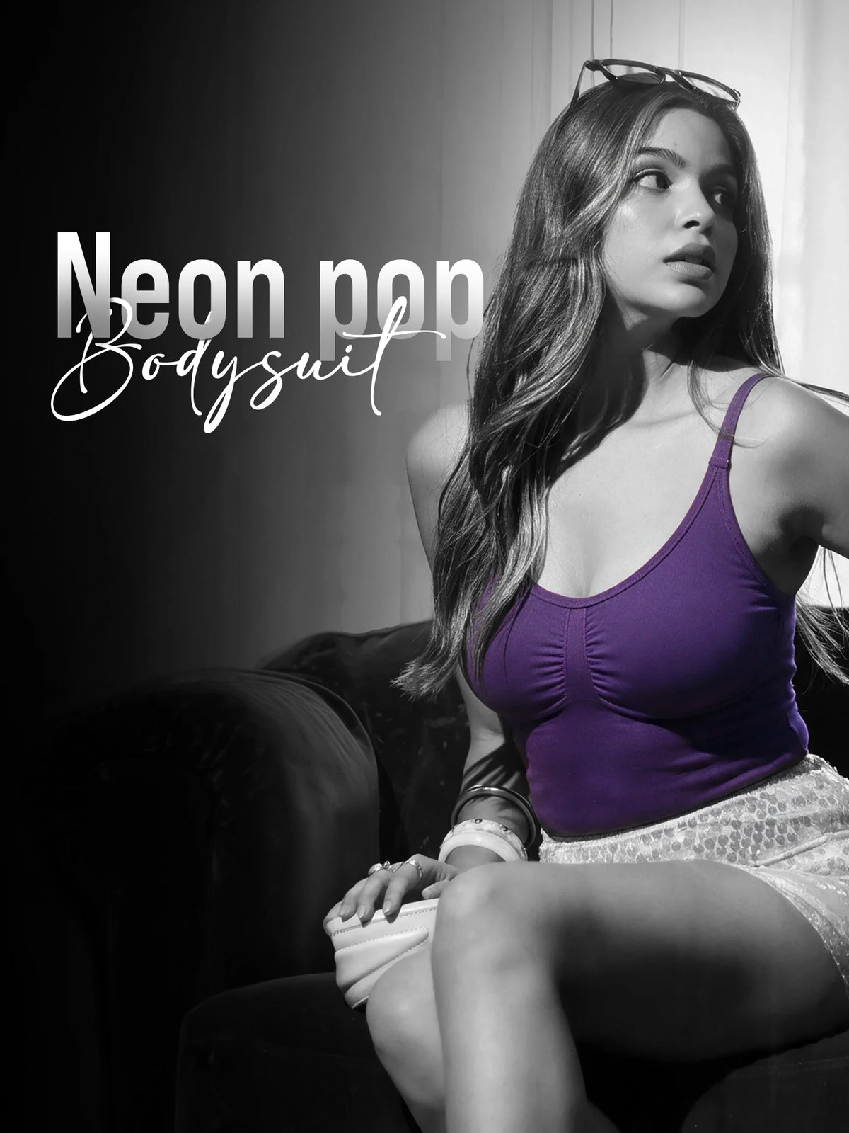 Neon Pop Body Suit- Purple