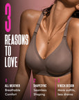 All weather Comfort T-Shirt Bra (V SHAPE) - Taupe