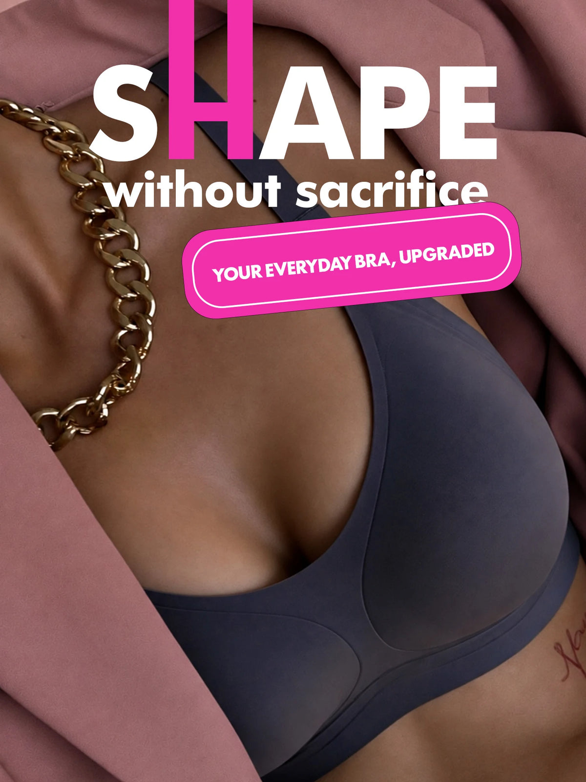 All weather Comfort T-Shirt Bra (U SHAPE) - Slate Grey