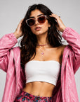All Weather Bandeau Bra - White