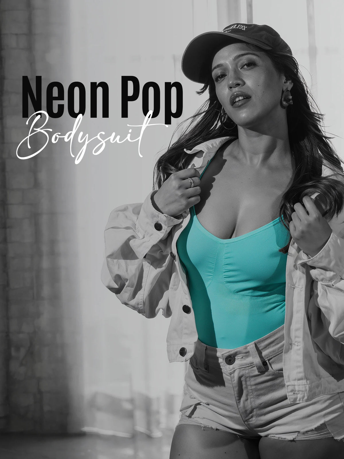 Neon Pop Body Suit- Teal