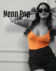 Neon Pop Body Suit- Orange