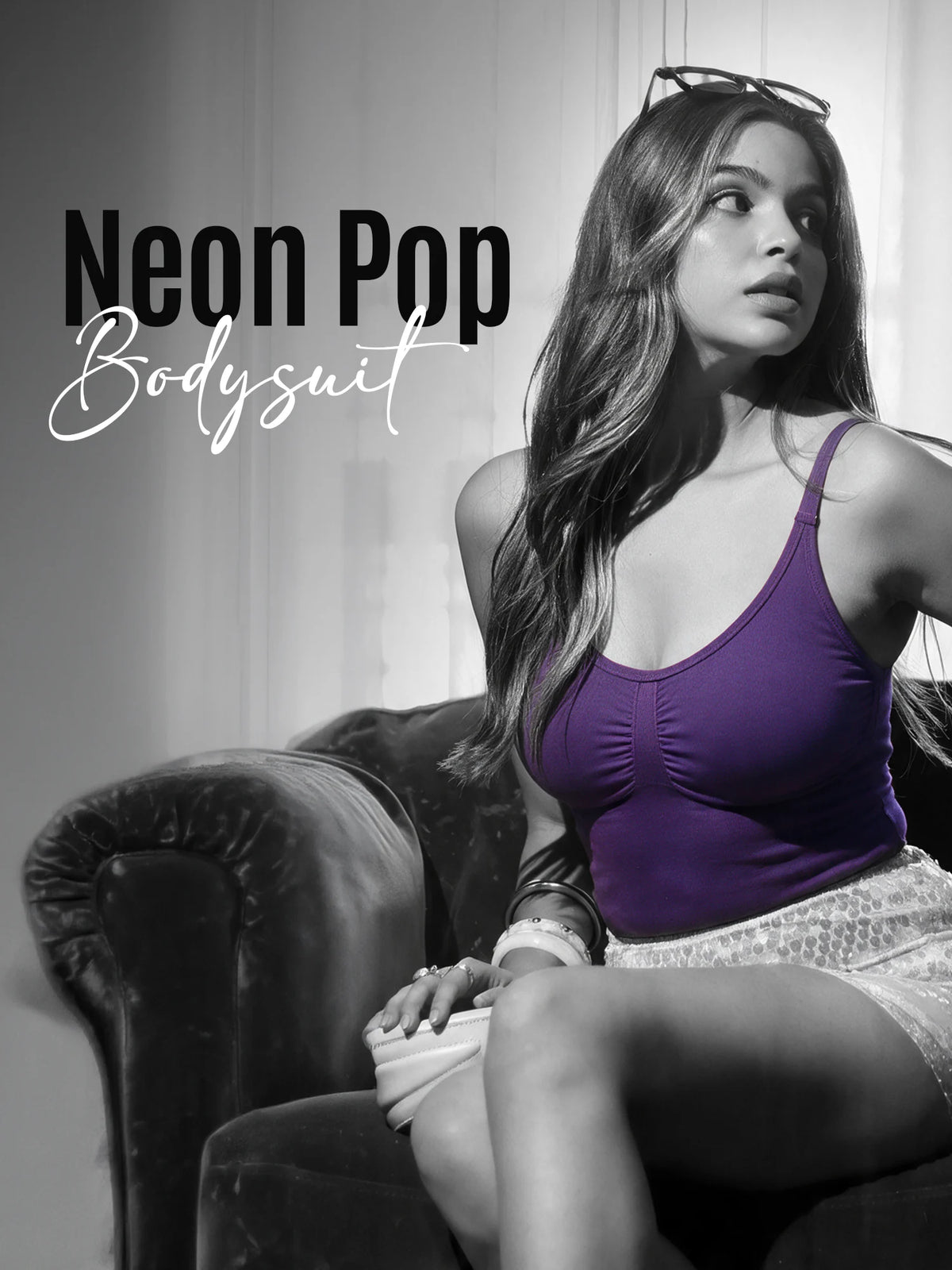 Neon Pop Body Suit- Purple