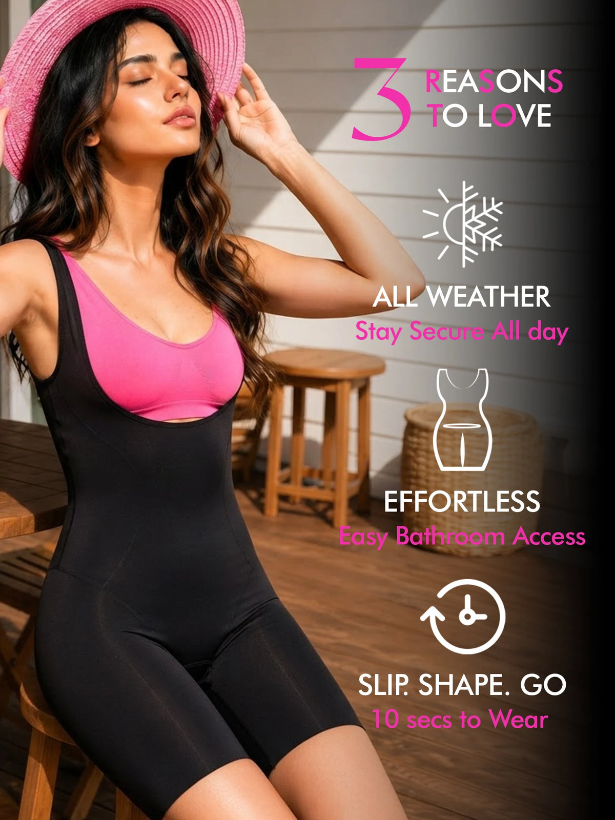 Open Bust Bodysuit - Black