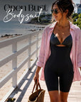 Open Bust Bodysuit - Black