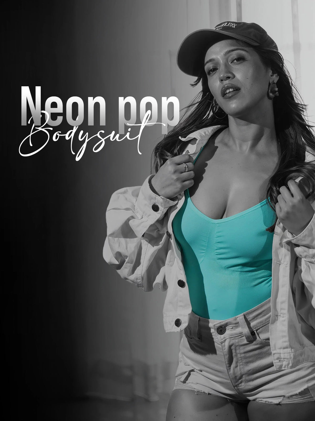 Neon Pop Body Suit- Teal