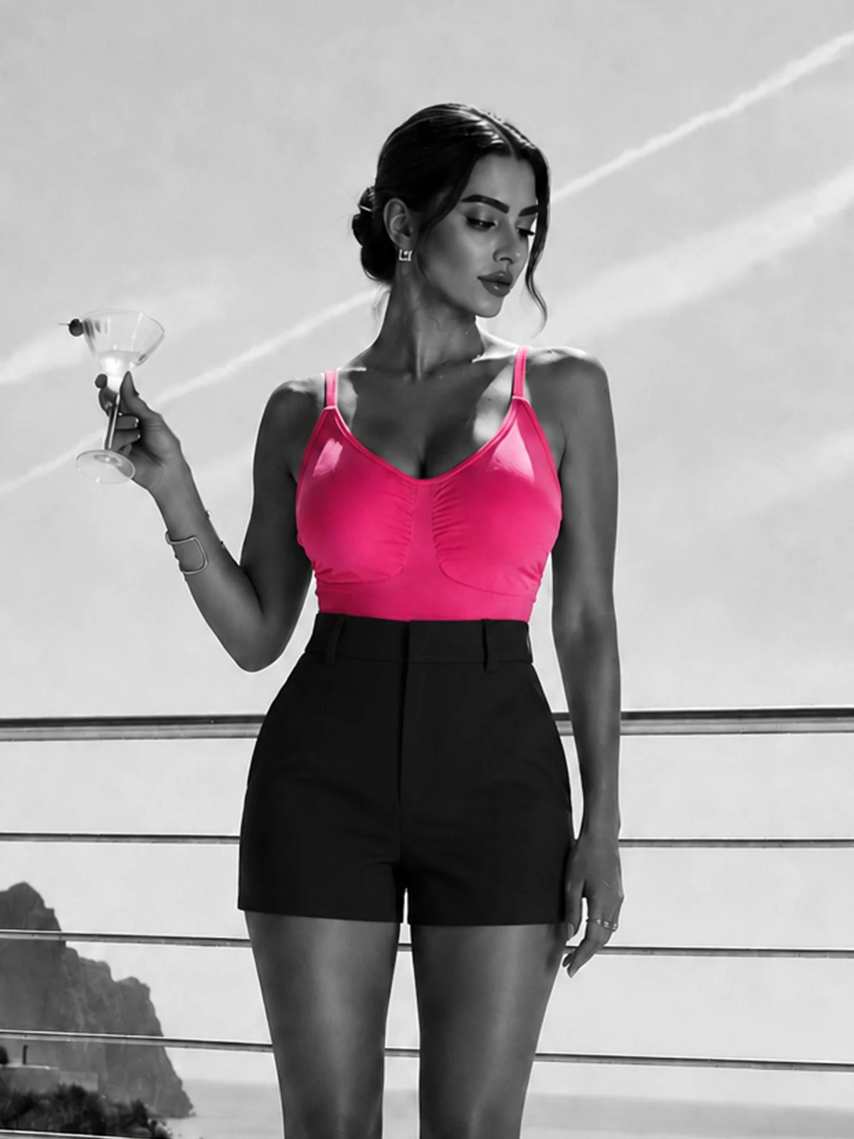 Neon Pop Body Suit- Hot Pink