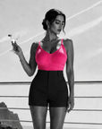 Neon Pop Body Suit- Hot Pink