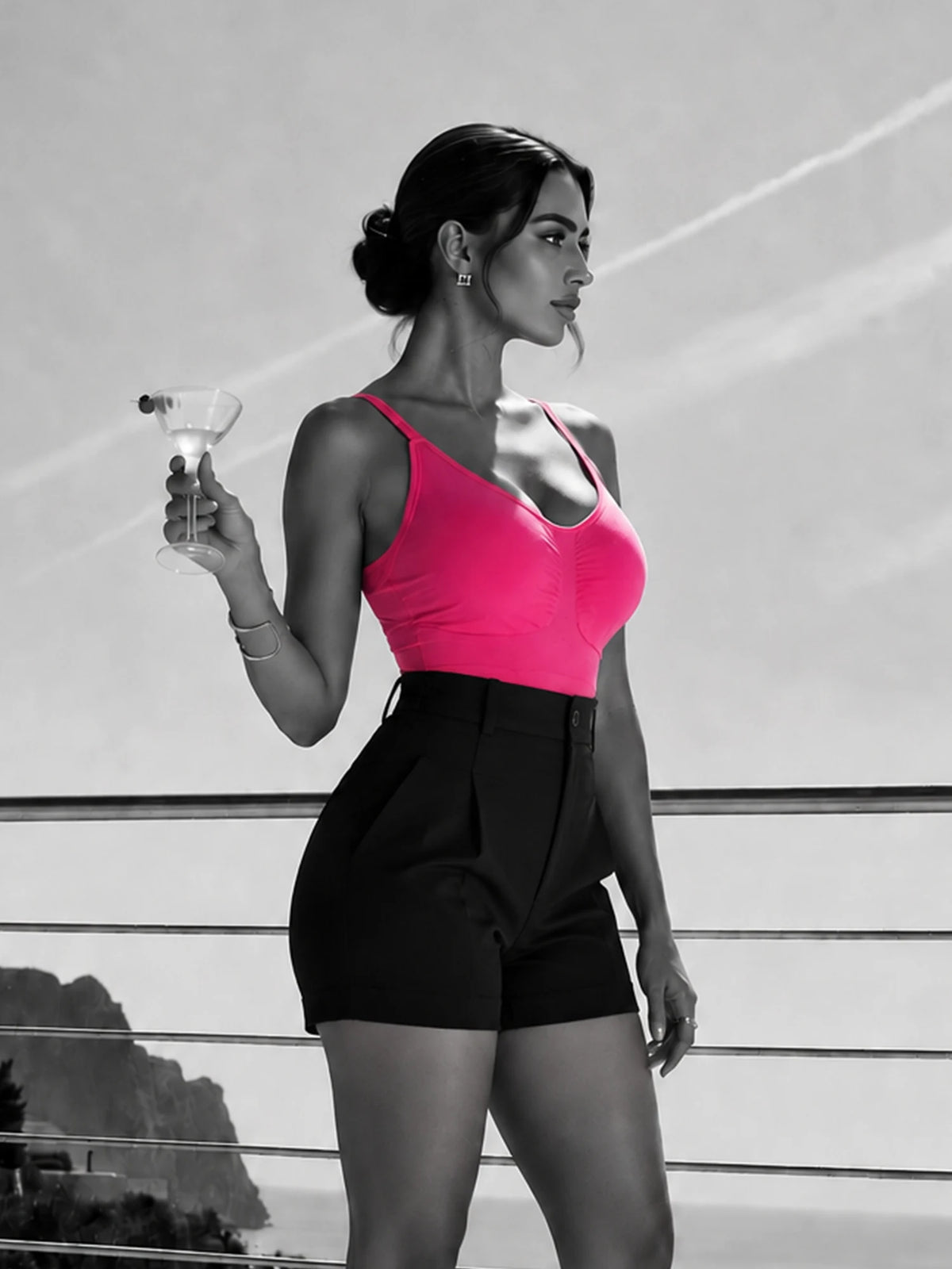 Neon Pop Body Suit- Hot Pink