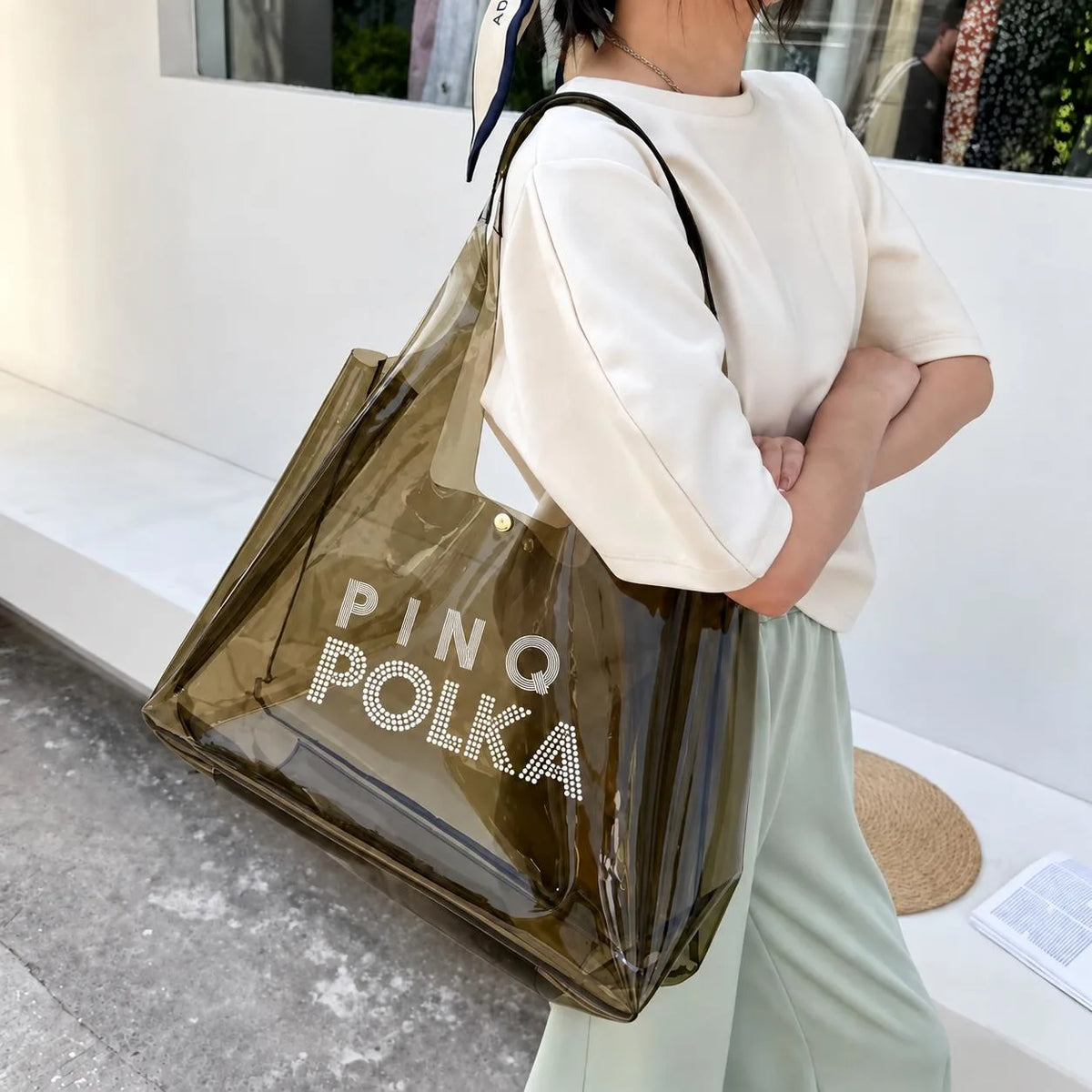 PINQ Polka Tote Bag Offer - Black
